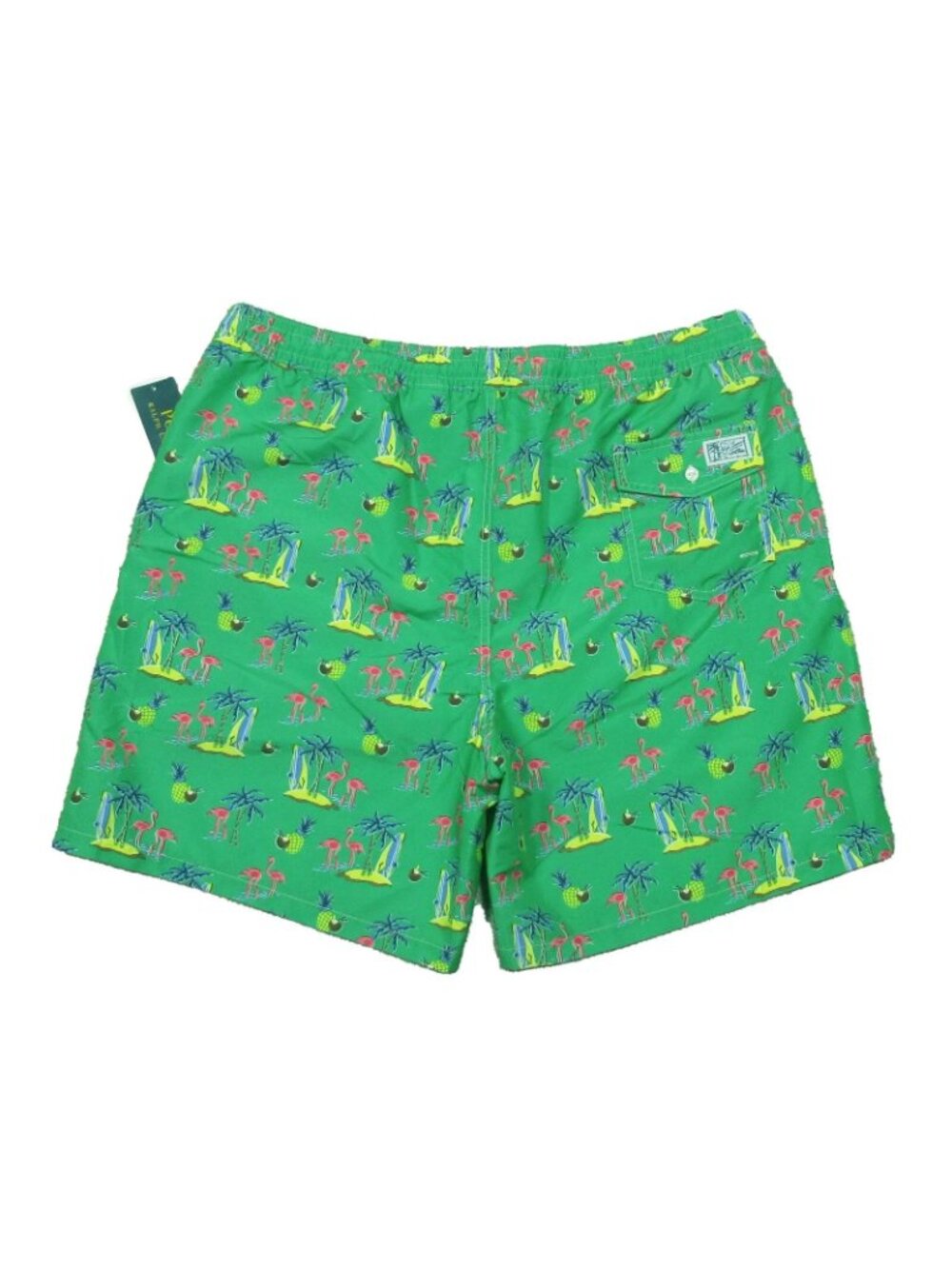 Polo Ralph Lauren Big & Tall LT Green Flamingo Tropical Swim Trunks Shorts - Picture 3 of 10